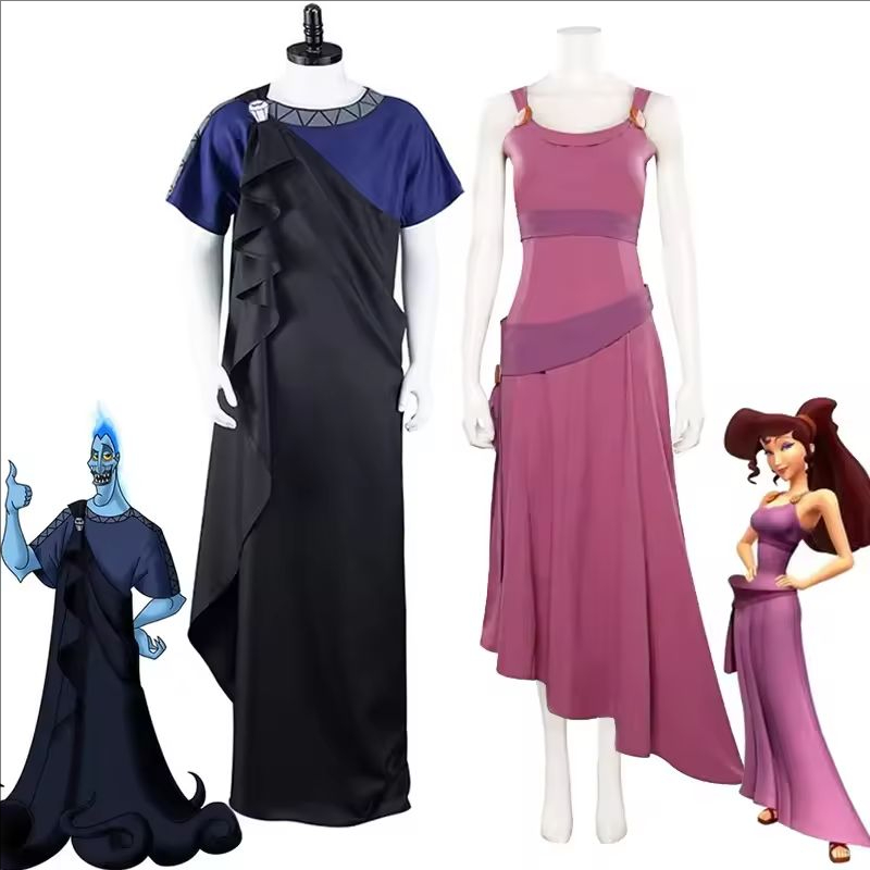 Men Formal Wear Set - Herkül Megara Hades Cosplay Kostüm Çizgi