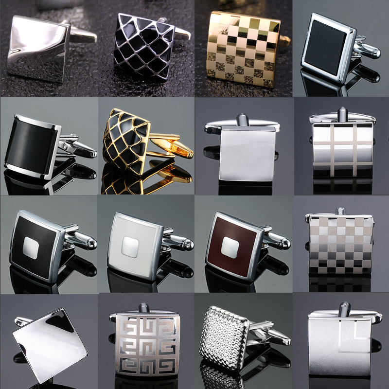 Dress Shirt French Cuff - Erkekler için kol düğmeleri lüks simli