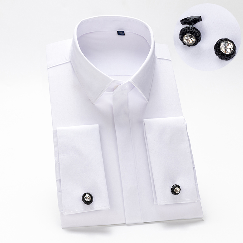 High End Men'S Formal Wear - Erkek fransız kol düğmeleri gömlek, erkek
