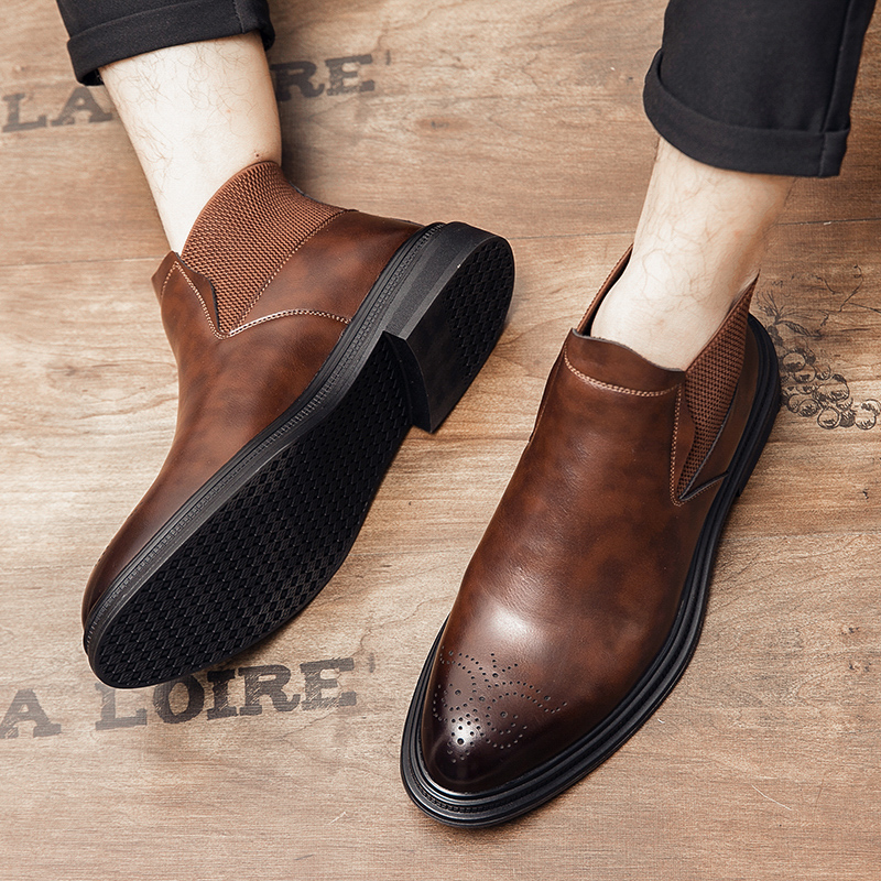 Men'S Formal Wear - Yüksek bilekli deri ayakkabılar erkekler için