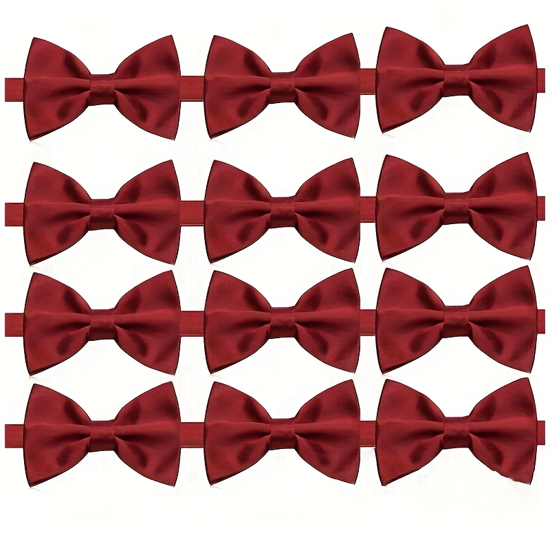 8 Adet/12 Adet Erkek Bordo Önc - Men'S Formal Wear Bow Ties incelemesi ve fiyatı