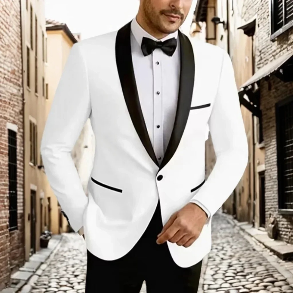 İki Parçalı Erkek Beyaz Lüks T - High End Men'S Formal Wear incelemesi ve fiyatı