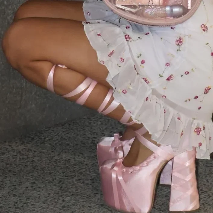 Tatlı Kız Platform Sandaletler - Satin Bow Tie incelemesi ve fiyatı