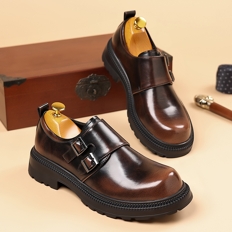 Retro Kahverengi erkek Deri Ra - High End Men'S Formal Wear incelemesi ve fiyatı