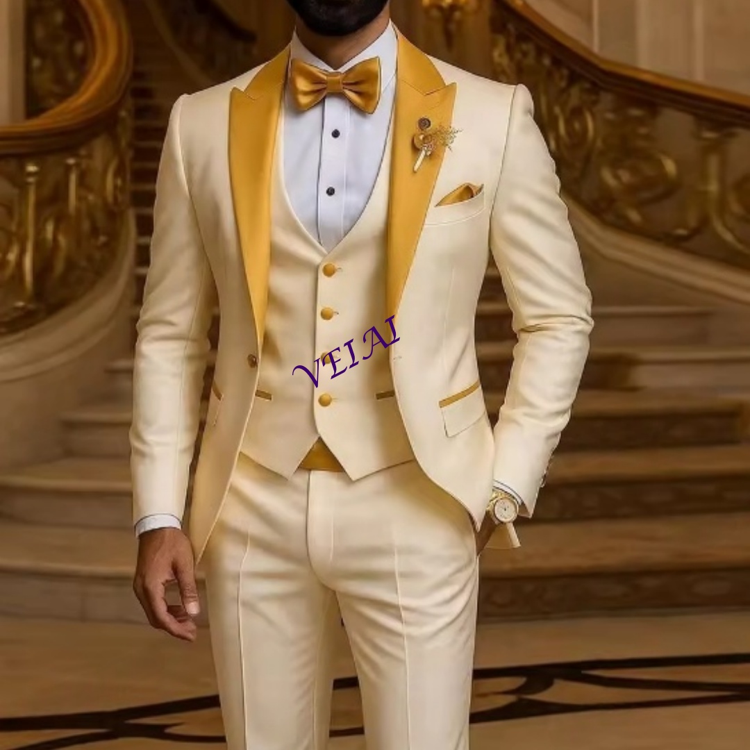 Özel Tasarım Altın Yaka Fildiş - Men Formal Wear Pinterest incelemesi ve fiyatı