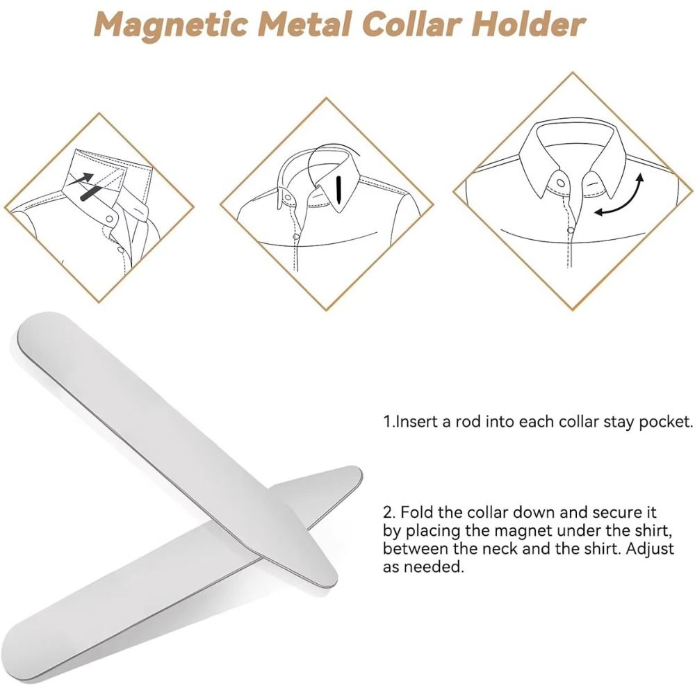 6 adet dayanıklı paslanmaz çel - Collar Stay Metal incelemesi ve fiyatı