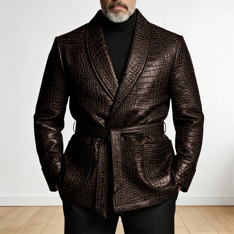    Erkek Timsah Desenli Deri  - Men'S Formal Wear Belt incelemesi ve fiyatı