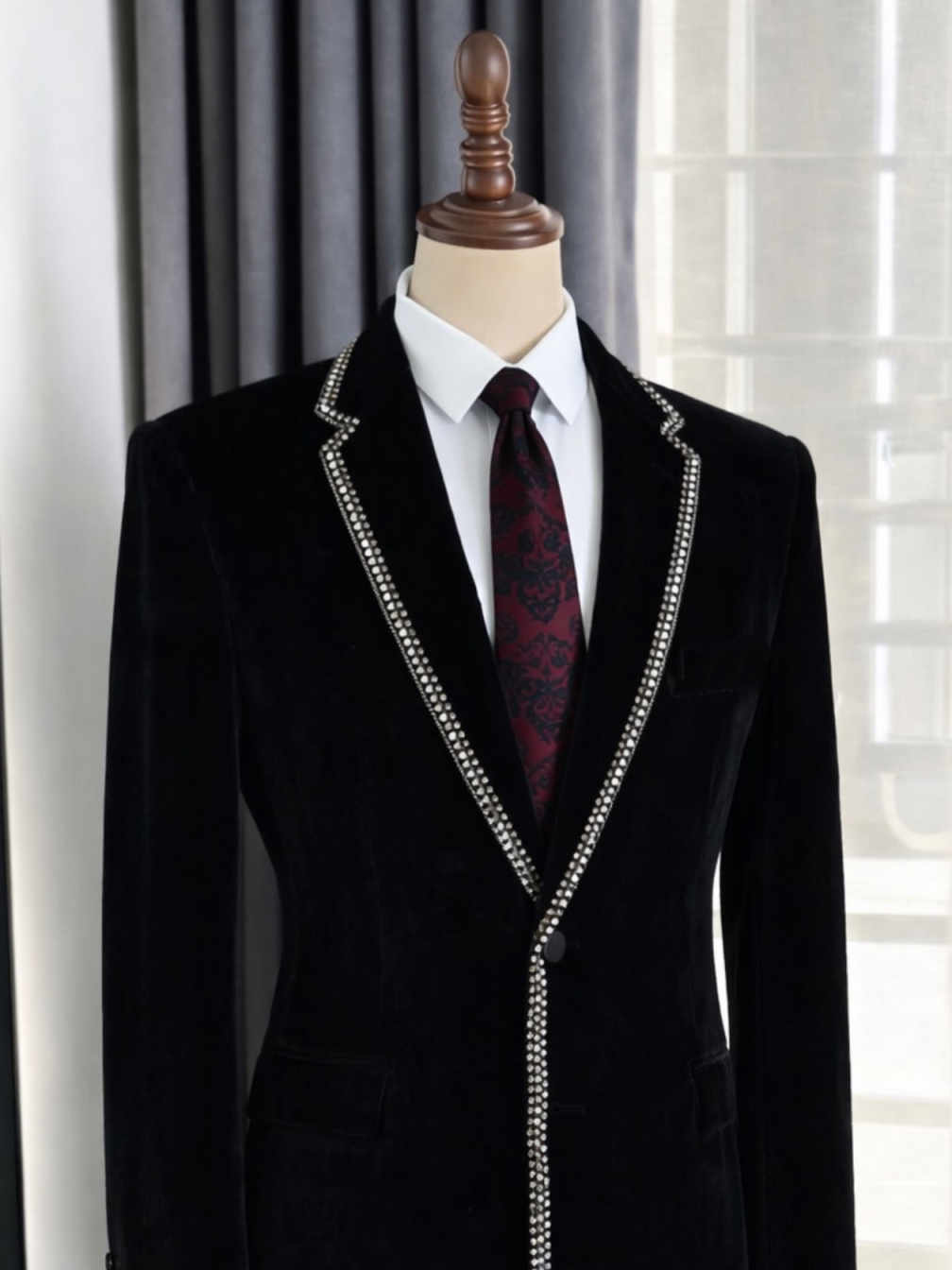 Şık Rhinestone Yaka Detaylı Er - Men'S Formal Evening Wear incelemesi ve fiyatı
