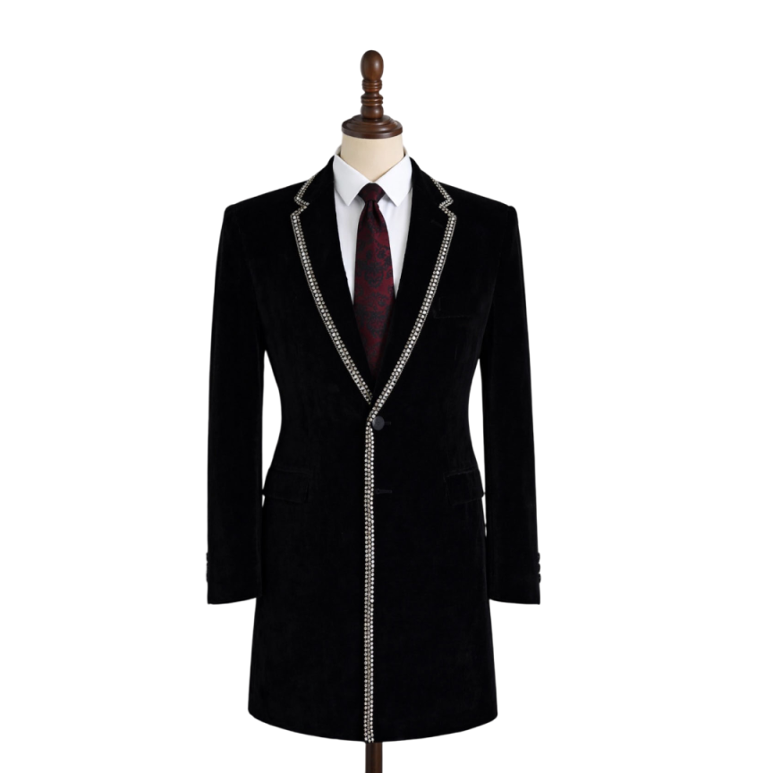 Şık Rhinestone Yaka Detaylı Er - Men'S Formal Evening Wear incelemesi ve fiyatı